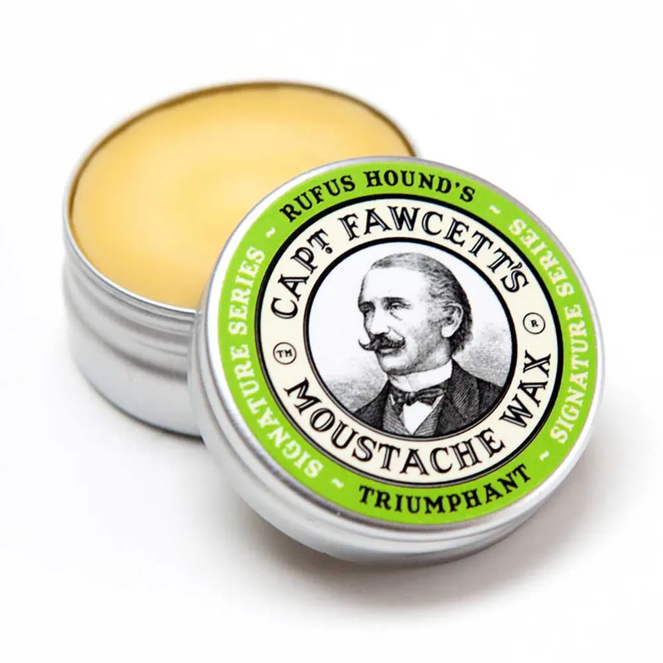 captain-fawcett-rufus-hound-triumphant-moustache-wax-schnurrbartwachs-mit-bergam image 1