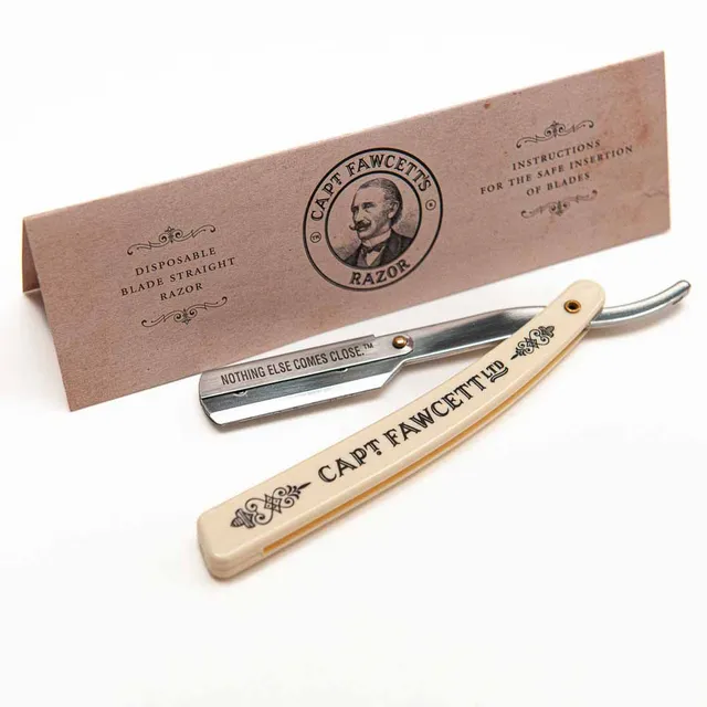 captain-fawcett-disposable-blade-straight-razor-rasiermesser-shavette-mit-wechse image 1