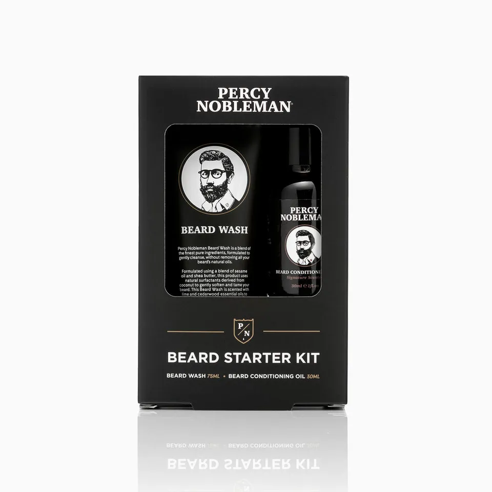 percy-nobleman-beard-starter-kit-bartpflege-set-mit-beard-wash-75-ml-und-signatu image 1