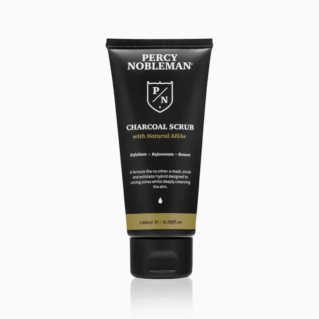 percy-nobleman-charcoal-scrub-3-in-1-maske-peeling-und-exfoliator-mit-aktivkohle image 1