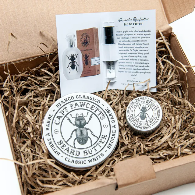 captain-fawcett-bianco-classico-gift-set-bartbutter-schnurrbartwachs-eau-de-parf image 1