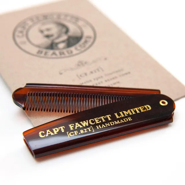 captain-fawcett-folding-pocket-beard-comb-cf-82t-faltbarer-bartkamm-aus-cellulos image 1