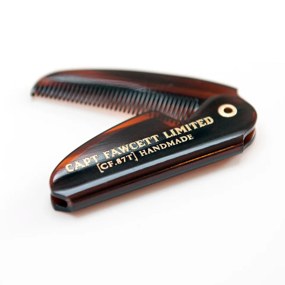 captain-fawcett-folding-pocket-moustache-comb-cf-87t-klappbarer-feinzahn-schnurr image 1
