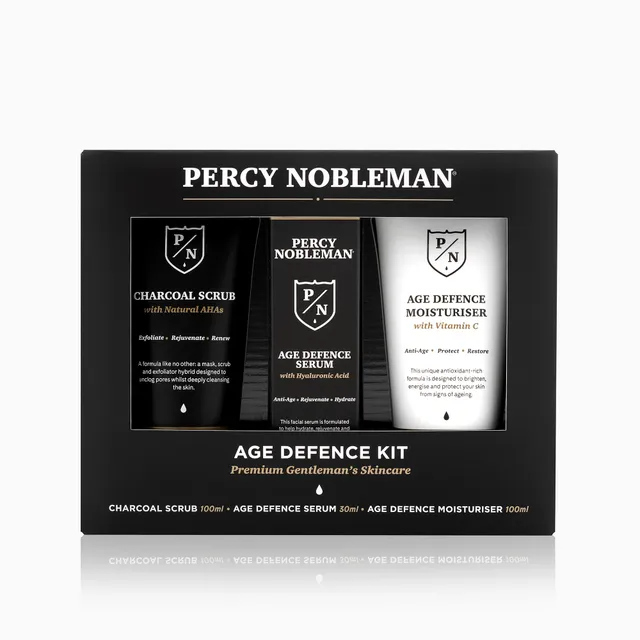 percy-nobleman-age-defence-kit-3-teiliges-hautpflege-set-mit-charcoal-scrub-seru image 1
