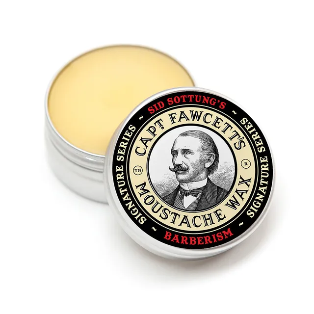 captain-fawcett-sid-sottung-barberism-moustache-wax-schnurrbartwachs-mit-lime-ro image 1