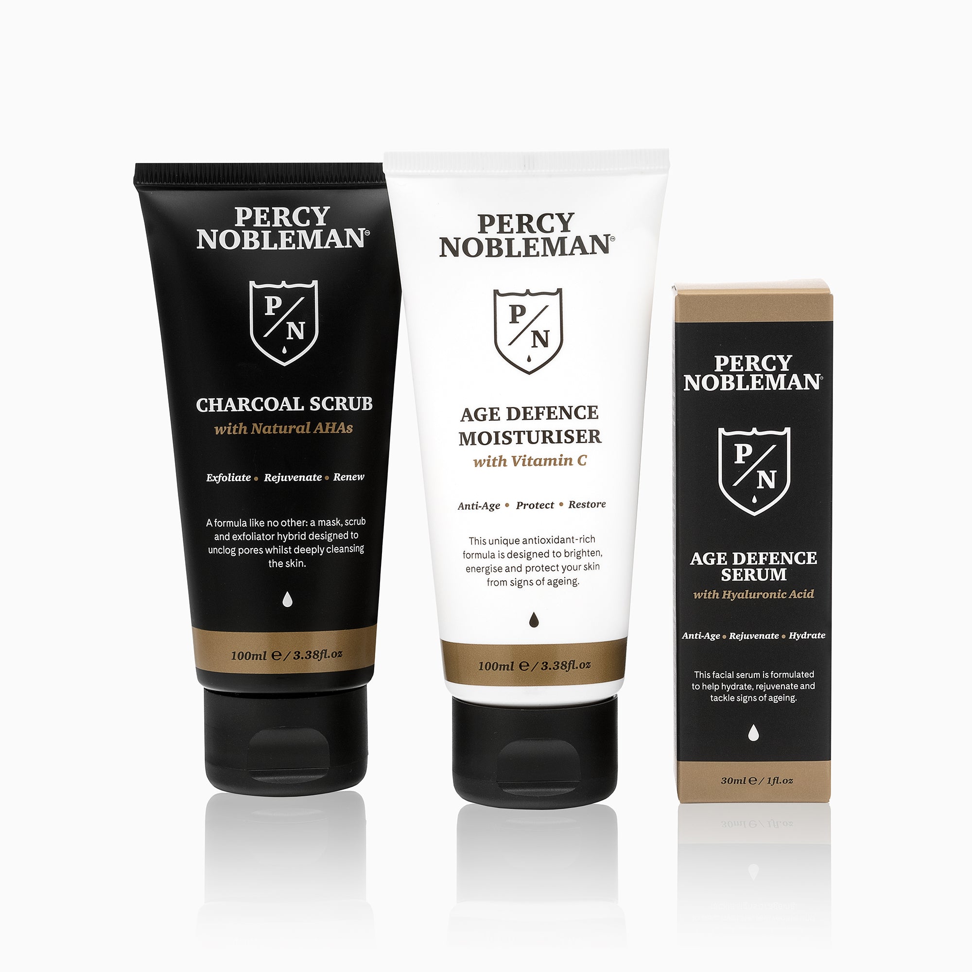 percy-nobleman-age-defence-kit-3-teiliges-hautpflege-set-mit-charcoal-scrub-seru image 3