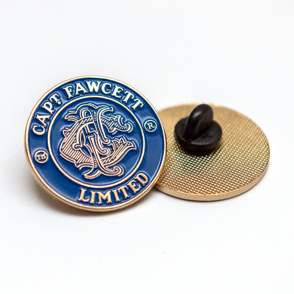 captain-fawcett-mallard-stove-enamel-emaille-anstecker-lner-blau-goldener-lapel- image 3