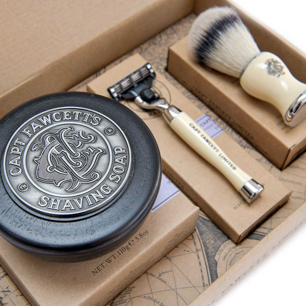 captain-fawcett-shave-brush-razor-soap-gift-set-nassrasur-set-mit-safety-razor-f image 4