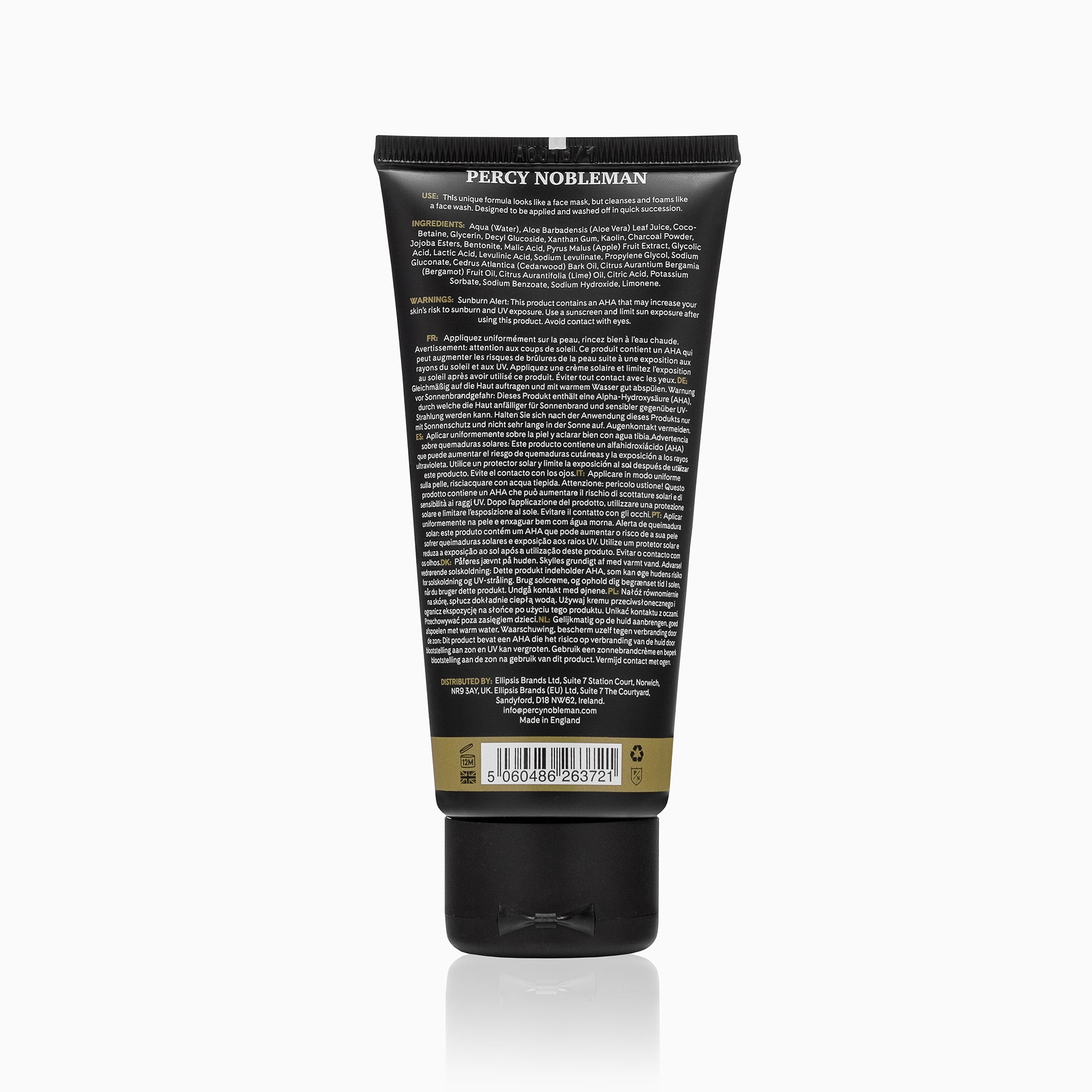 percy-nobleman-charcoal-scrub-3-in-1-maske-peeling-und-exfoliator-mit-aktivkohle image 3