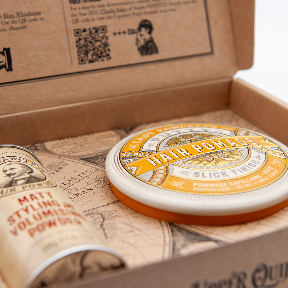 captain-fawcett-hair-couture-geschenkset-putty-pomade-matt-styling-powder image 2