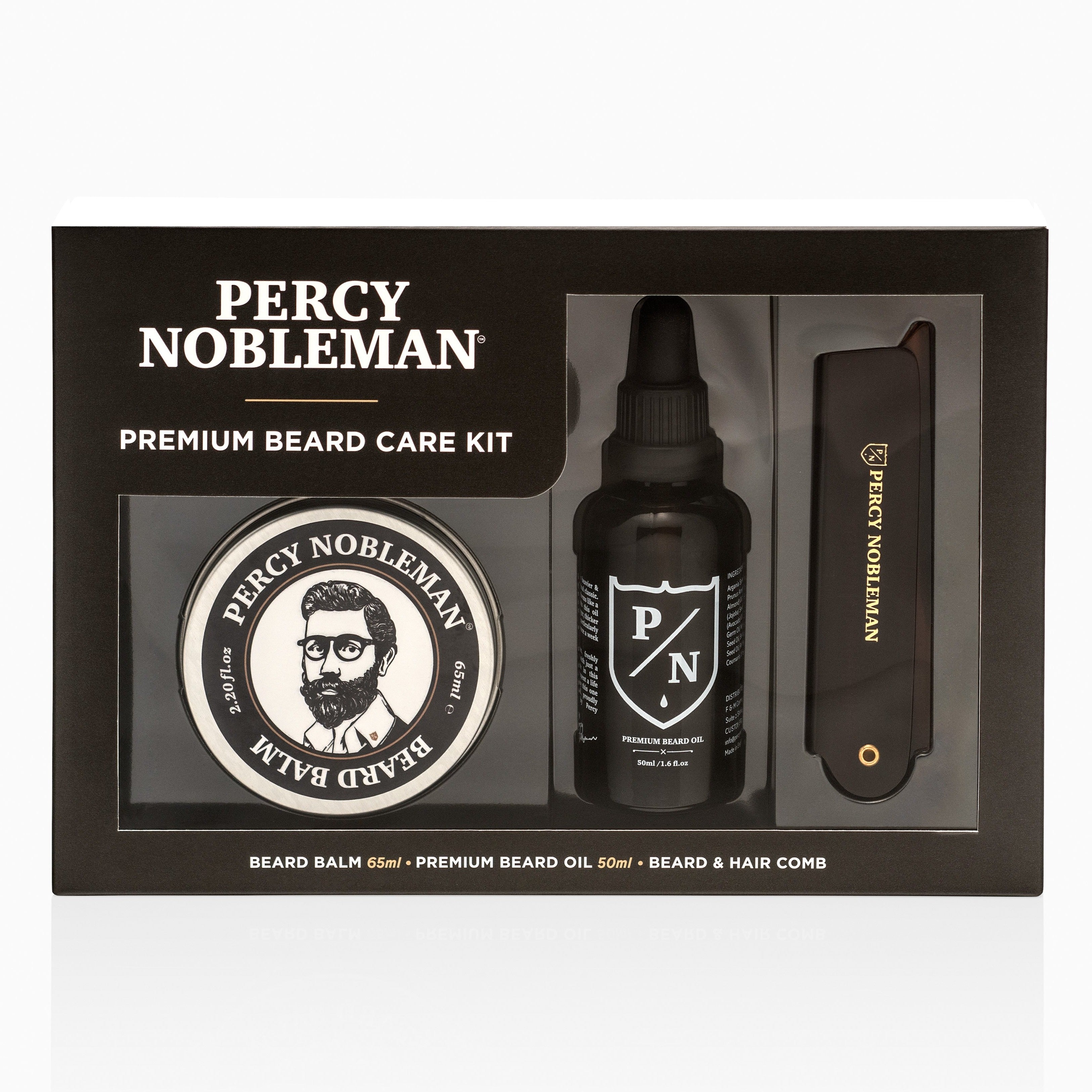 percy-nobleman-premium-beard-care-kit-bartpflege-set-mit-balsam-bart-l-und-faltk image 1