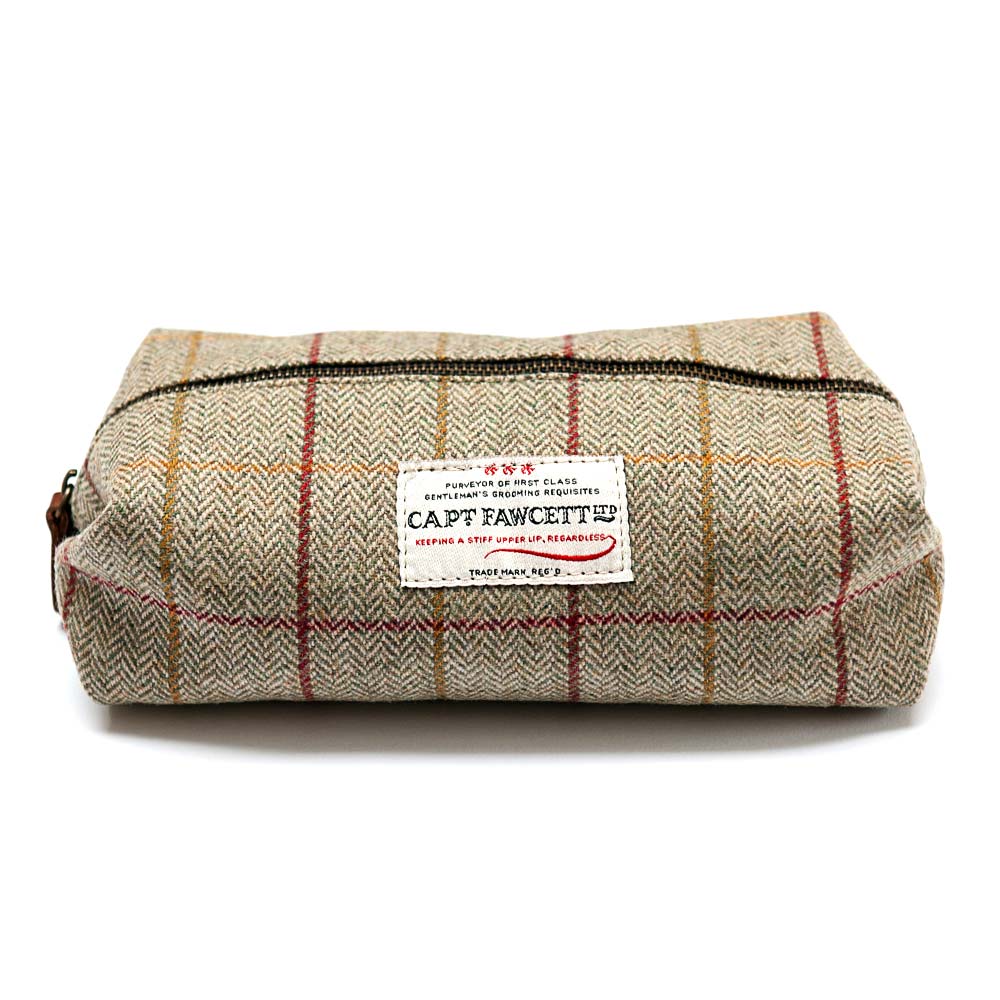 captain-fawcett-tweed-wash-bag-cf-318-kulturtasche-aus-britischem-tweed-mit-wass image 1
