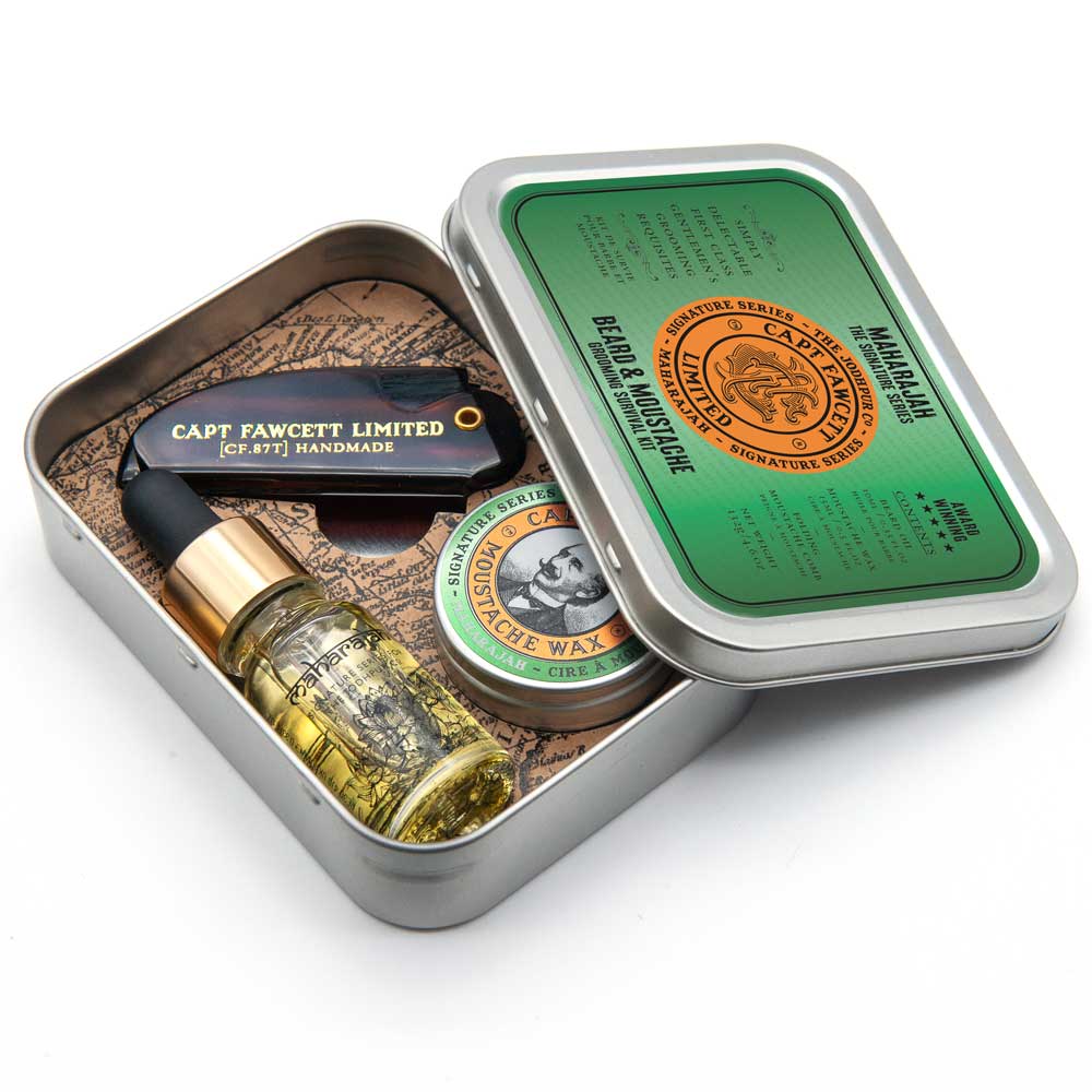 captain-fawcett-maharajah-grooming-survival-kit-bart-l-schnurrbartwachs-und-falt image 1