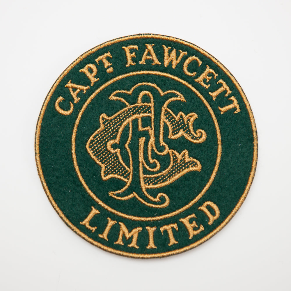 captain-fawcett-embroidered-felt-patch-bestickter-filz-aufn-her-mit-cf-monogramm image 2