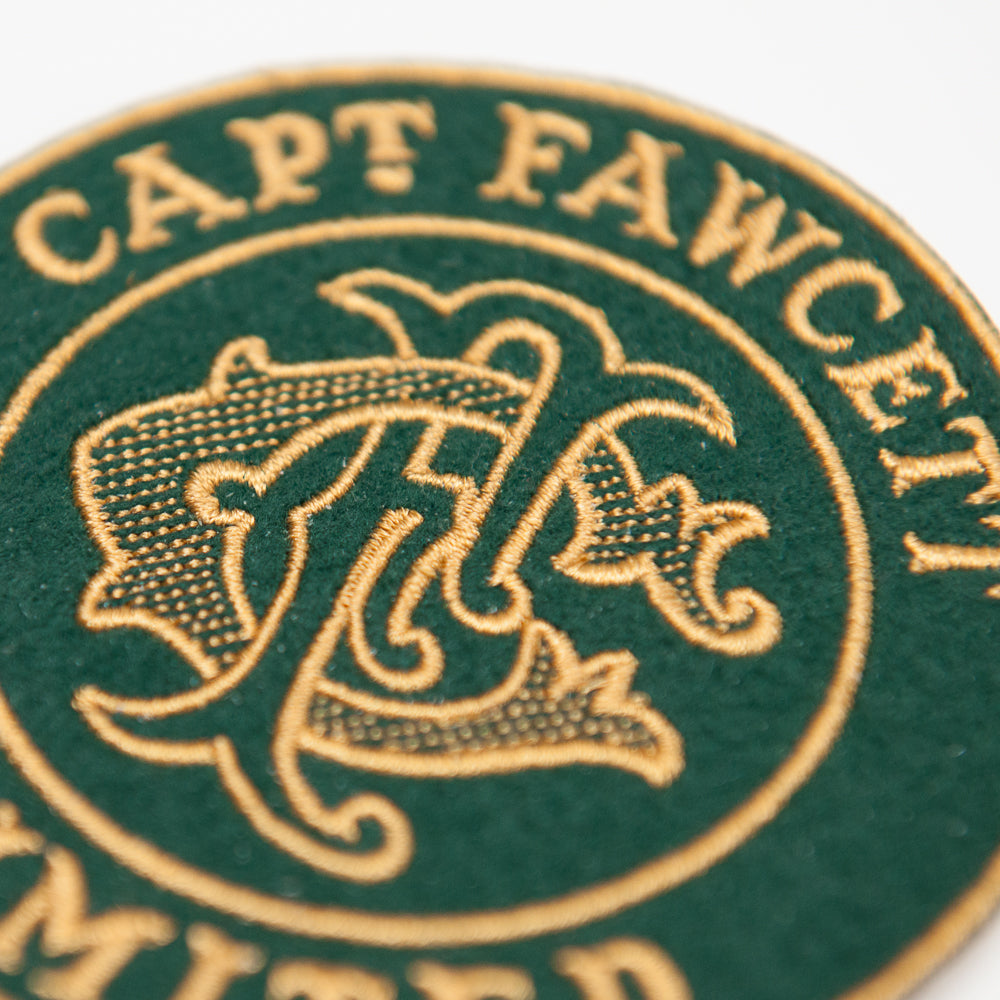 captain-fawcett-embroidered-felt-patch-bestickter-filz-aufn-her-mit-cf-monogramm image 3