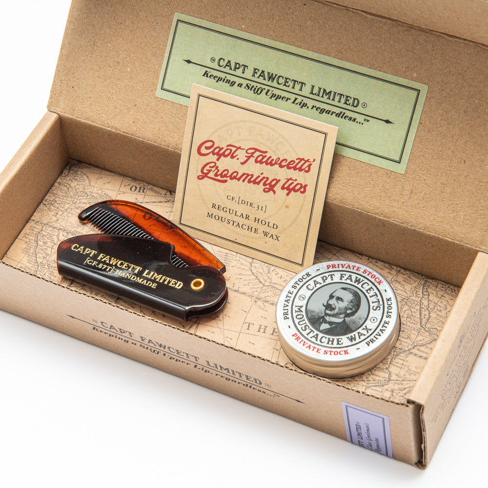 captain-fawcett-cf-87t-moustache-wax-folding-pocket-moustache-comb-set-bartwachs image 2